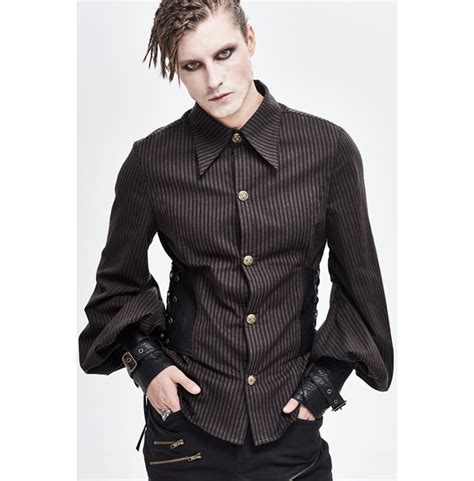 goth button up shirt